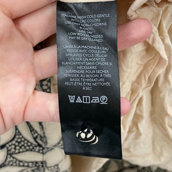 By Anthropologie Long Sleeve Printed Smocked Mini Dress 3X - Picture 11 of 14